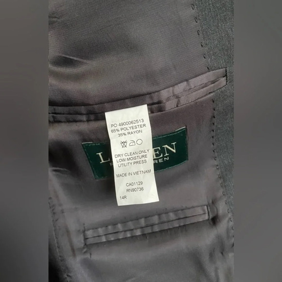 Lauren Ralph Lauren Boys Dark Gray Blazer Jacket Size 14R - Picture 6 of 13